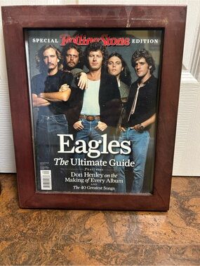 Rolling Stone Eagles Framed Magazine Cover - Brown Frame 2016